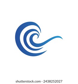 Icono de onda de agua ilustración vectorial logo de diseño