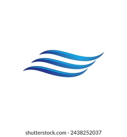 Icono de onda de agua ilustración vectorial logo de diseño