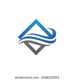 Water wave icon vector illustration design logo