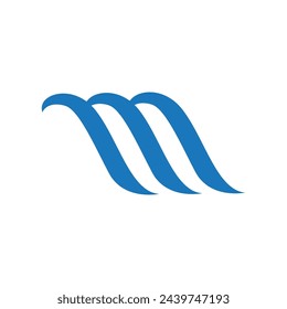 Water wave icon vector illustration design logo