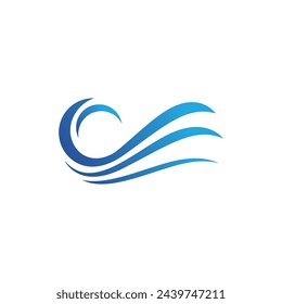 Icono de onda de agua ilustración vectorial logo de diseño