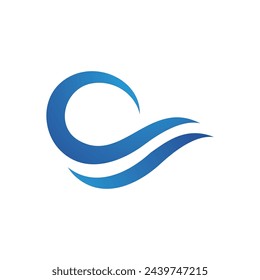 Icono de onda de agua ilustración vectorial logo de diseño