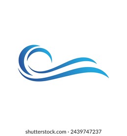 Icono de onda de agua ilustración vectorial logo de diseño