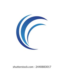 Icono de onda de agua ilustración vectorial logo de diseño