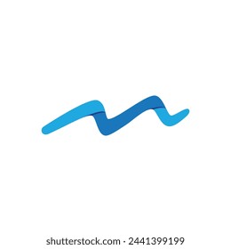 Icono de onda de agua ilustración vectorial logo de diseño