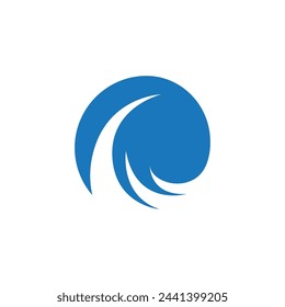 Water wave icon vector illustration design logo