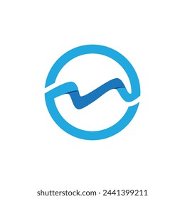 Icono de onda de agua ilustración vectorial logo de diseño