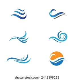 Wasser-Welle-Symbol Vektor-Illustration Design-Logo