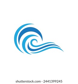 Icono de onda de agua ilustración vectorial logo de diseño