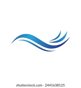 Water wave icon vector illustration design logo