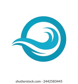 Icono de onda de agua ilustración vectorial logo de diseño