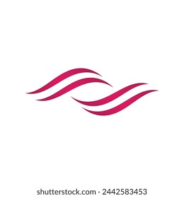 Water wave icon vector illustration design logo