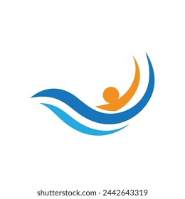Icono de onda de agua ilustración vectorial logo de diseño
