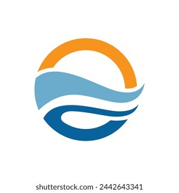 Icono de onda de agua ilustración vectorial logo de diseño