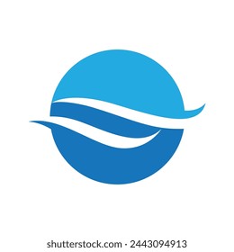 Icono de onda de agua ilustración vectorial logo de diseño