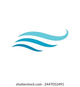 Water wave icon vector illustration design logo