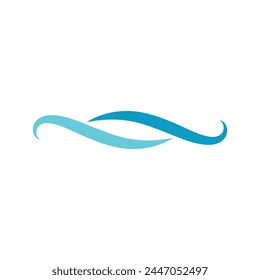 Water wave icon vector illustration design logo