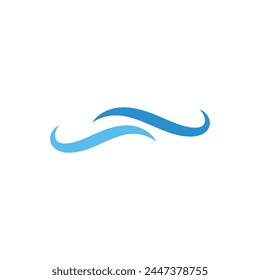Logo de diseño de Ilustración vectorial de ícono de onda de agua