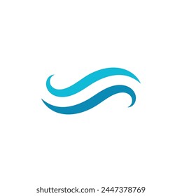 Logo de diseño de Ilustración vectorial de ícono de onda de agua