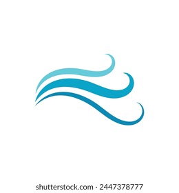 Water wave icon vector illustration design logo