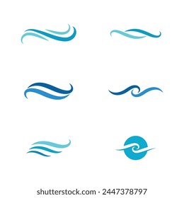 Wasser-Welle-Symbol Vektorillustration Design-Logo