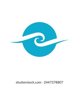 Wasser-Welle-Symbol Vektorillustration Design-Logo
