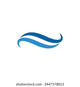 Water wave icon vector illustration design logo
