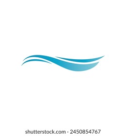 Logo de diseño de Ilustración vectorial de ícono de onda de agua