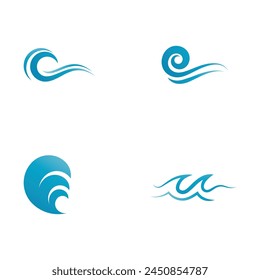 Wasser-Welle-Symbol Vektorillustration Design-Logo