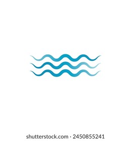 Water wave icon vector illustration design logo
