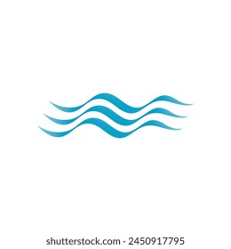 Water wave icon vector illustration design logo