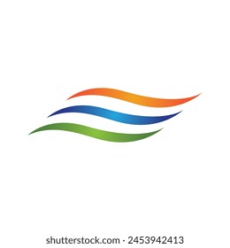 Logo de diseño de Ilustración vectorial de ícono de onda de agua
