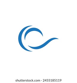 Logo de diseño de Ilustración vectorial de ícono de onda de agua