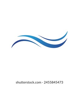 Water wave icon vector illustration design logo