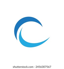 Logo de diseño de Ilustración vectorial de ícono de onda de agua