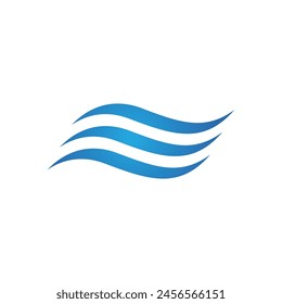 Water wave icon vector illustration design logo
