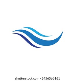 Water wave icon vector illustration design logo