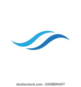 Water wave icon vector illustration design logo