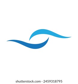 Water wave icon vector illustration design logo