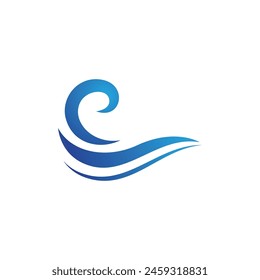 Logo de diseño de Ilustración vectorial de ícono de onda de agua