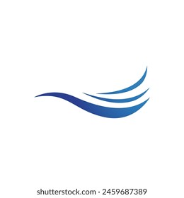 Water wave icon vector illustration design logo
