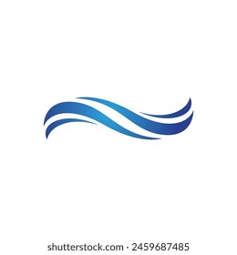 Water wave icon vector illustration design logo
