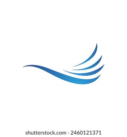 Water wave icon vector illustration design logo
