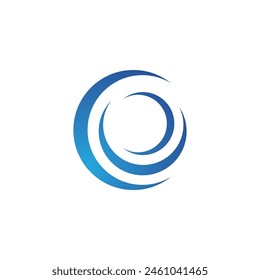 Logo de diseño de Ilustración vectorial de ícono de onda de agua