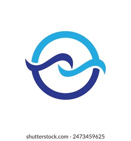 Water wave icon vector illustration design logo