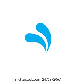 Water wave icon vector illustration design logo