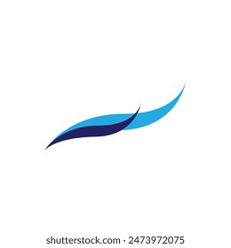 Water wave icon vector illustration design logo