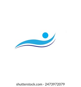 Water wave icon vector illustration design logo