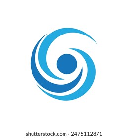 Water wave icon vector illustration design logo