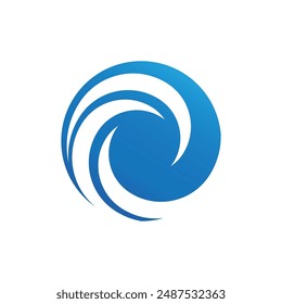 Logo de diseño de Ilustración vectorial de ícono de onda de agua